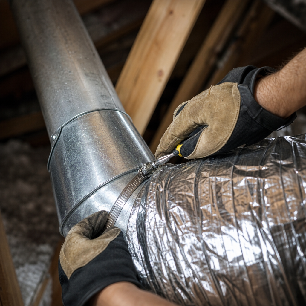 Illustration for duct repair and sealing in Fruitridge Pocket