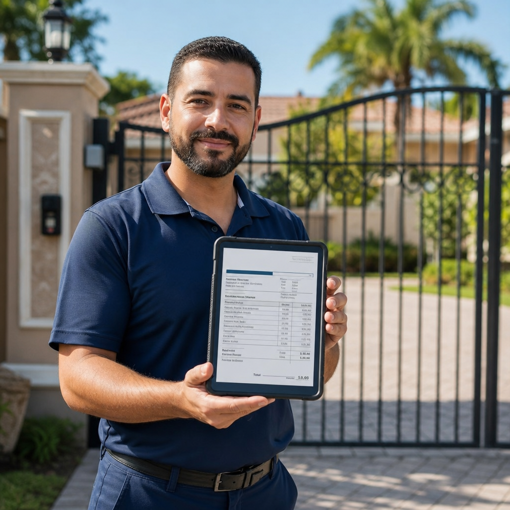 Illustration for gate repair in Carol City