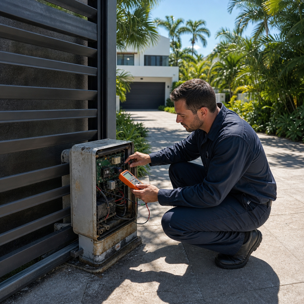Illustration for gate repair in Miami