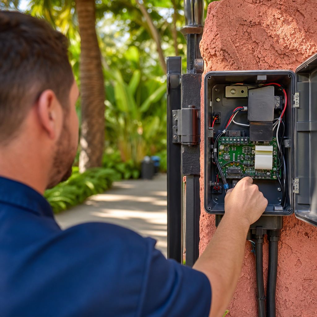 Illustration for gate repair in Coconut Grove