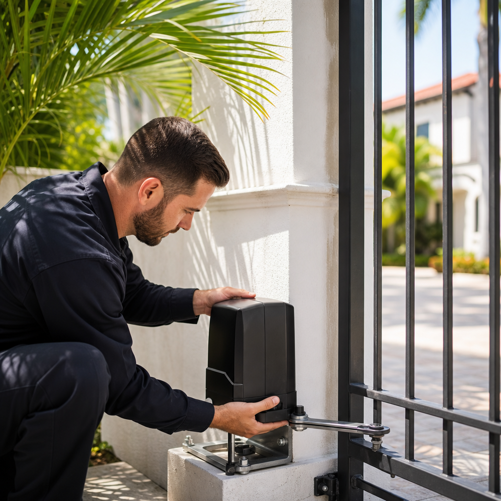Illustration for gate repair in Coral Gables
