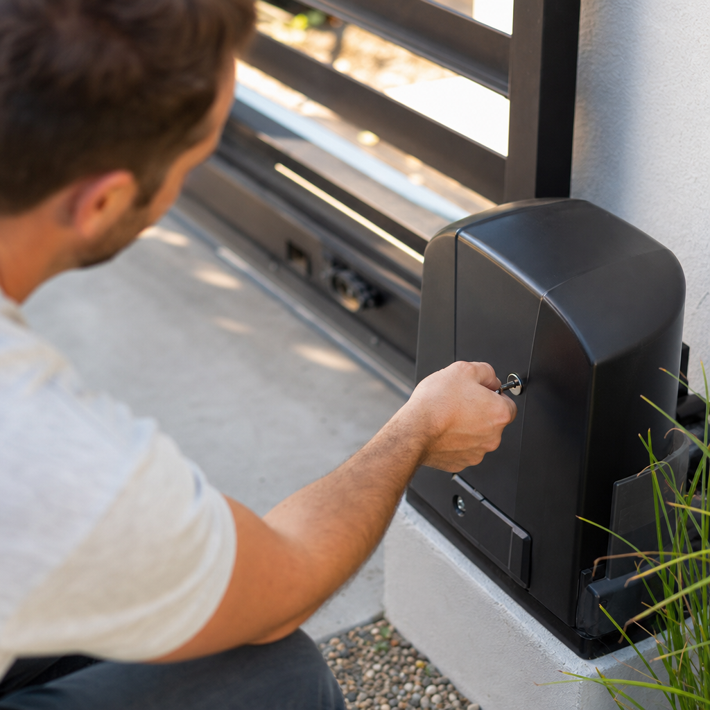 Illustration for driveway gate maintenance