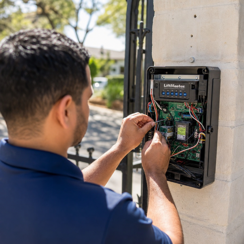 Illustration for automatic gate opener service