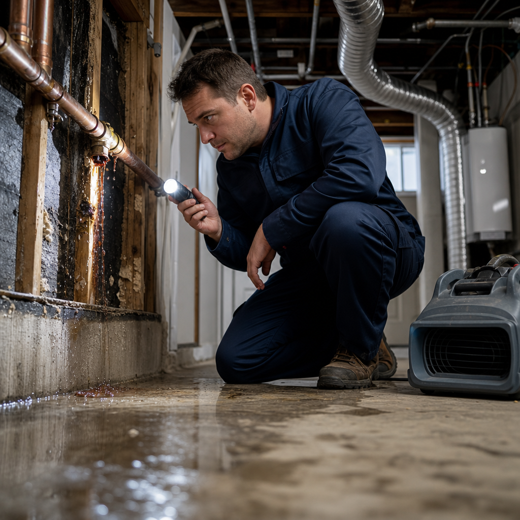 Illustration for water damage restoration in New Rochelle