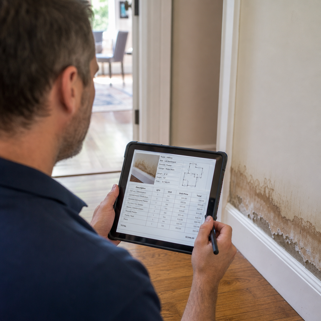 Illustration for water damage restoration in Northeast Yonkers