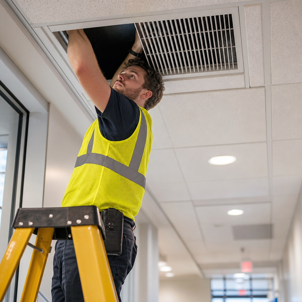 Illustration for commercial air duct cleaning near me
