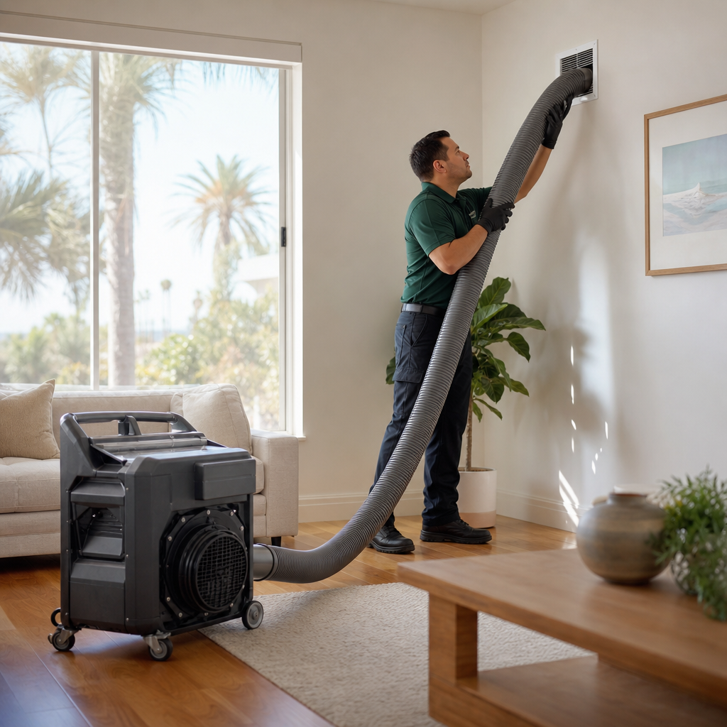 Illustration for air duct cleaning in East Rancho Dominguez