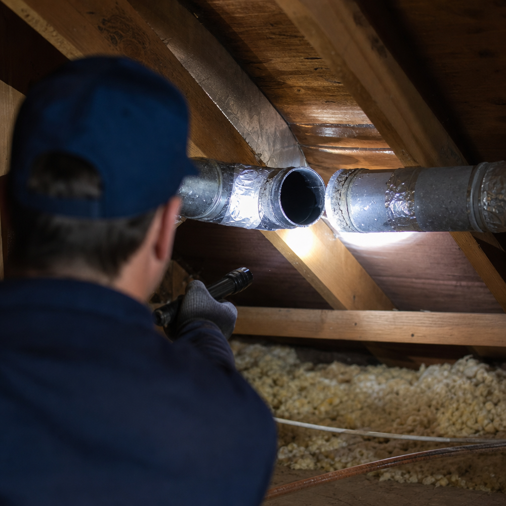 Illustration for hvac duct repair