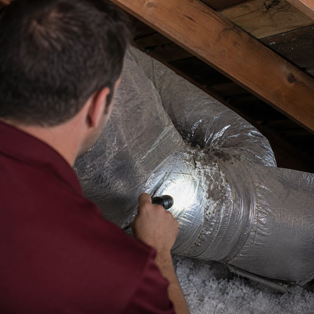 Illustration for air duct cleaning in Compton