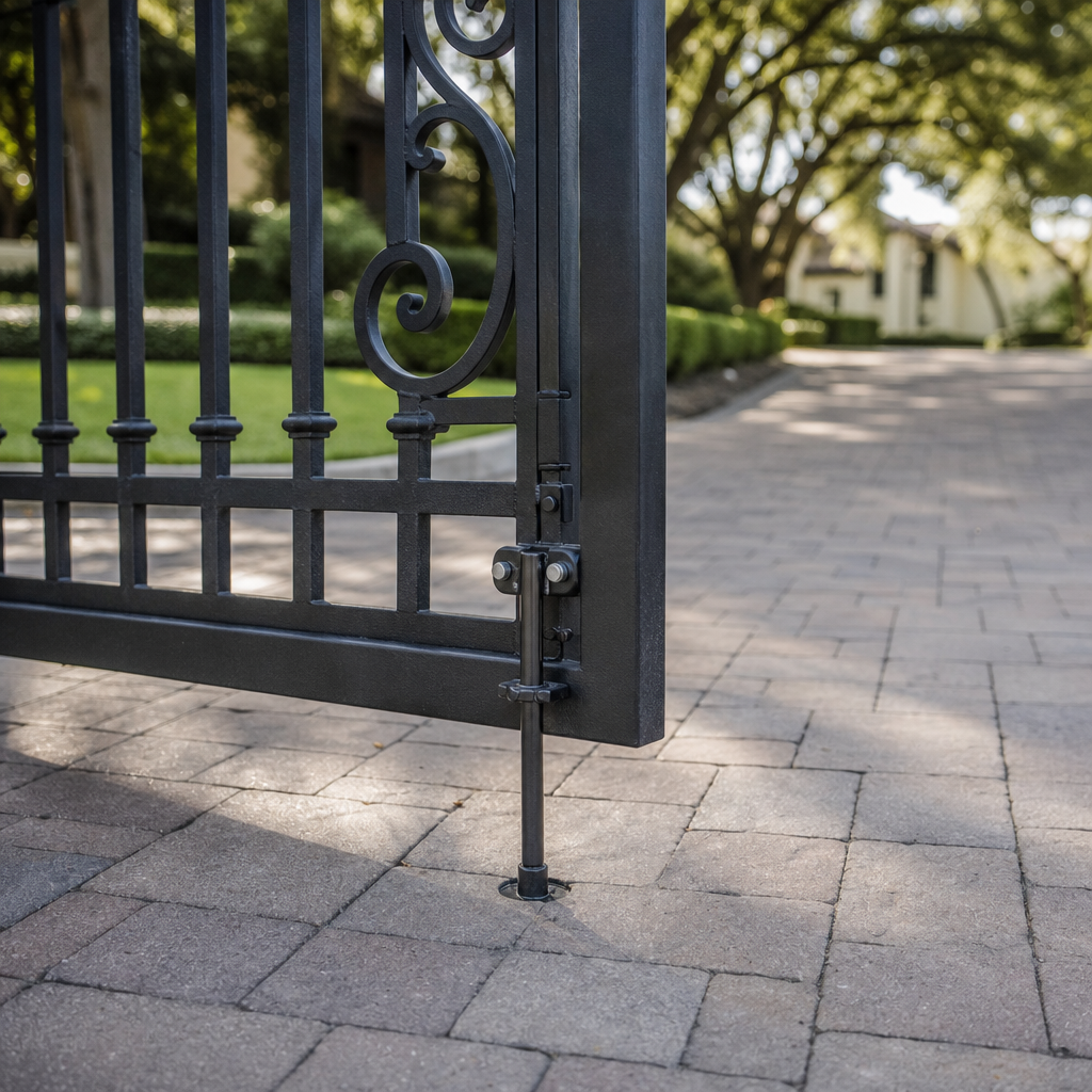 Illustration for how to open automatic gate without power
