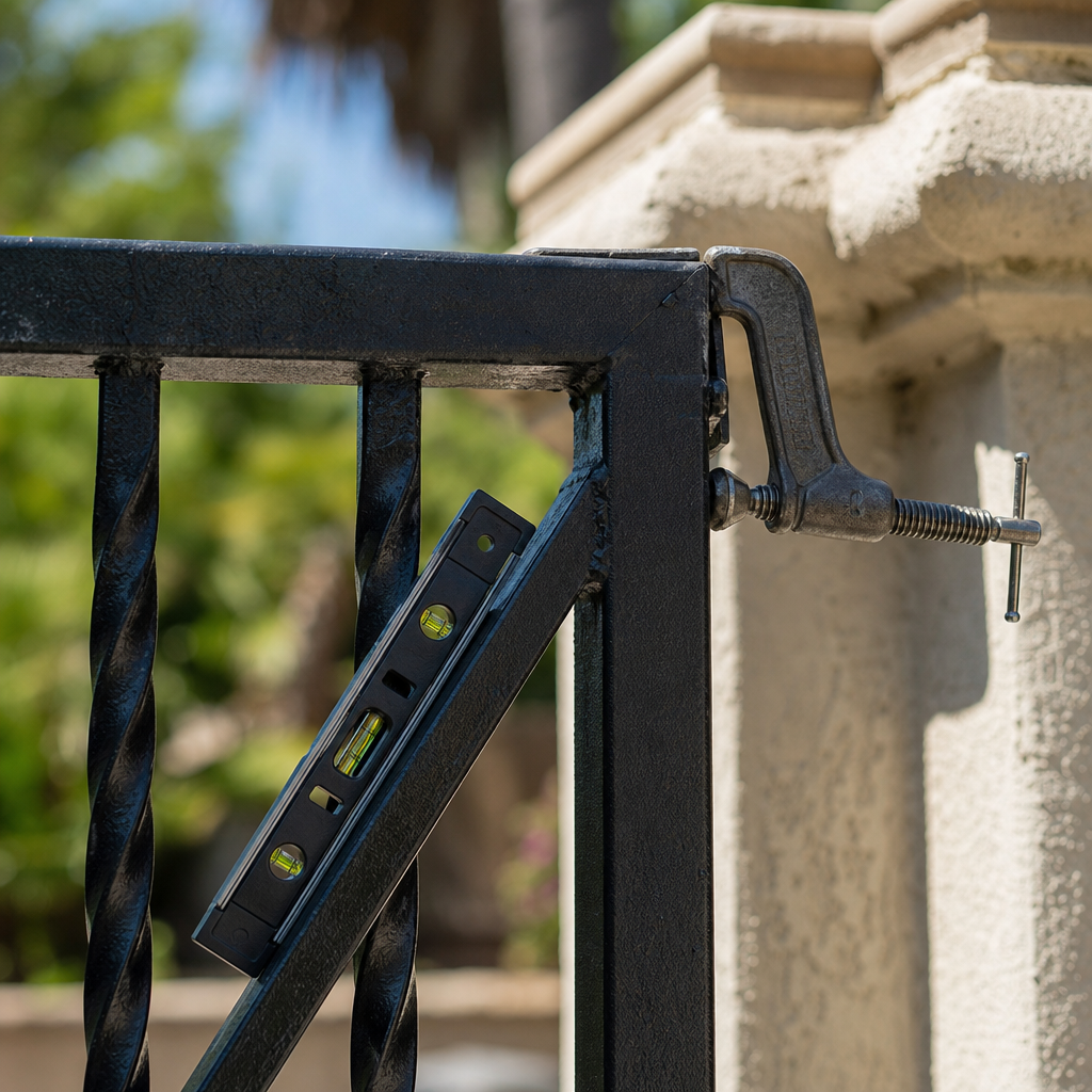 Illustration for how to fix a sagging gate