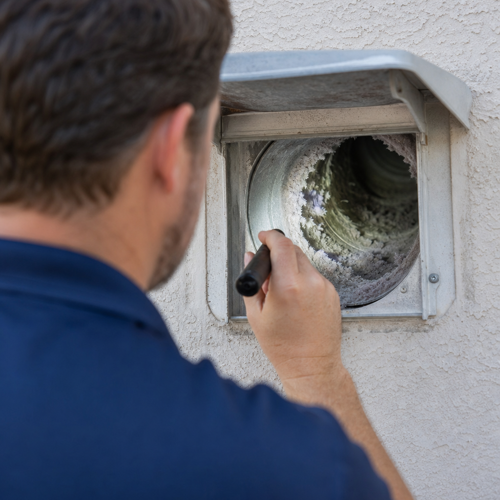 Illustration for dryer vent cleaning in Palm River-Clair Mel