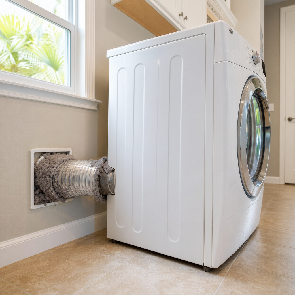 Illustration for dryer vent cleaning in New Port Richey