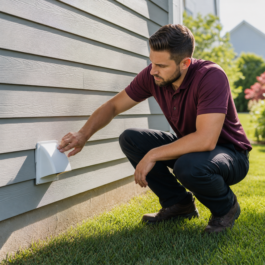 Illustration for professional dryer vent cleaning