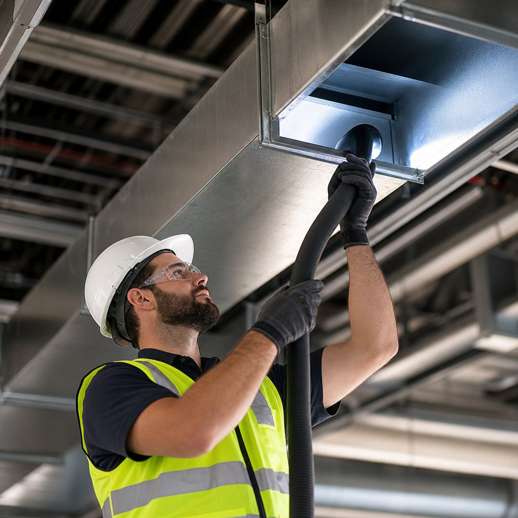 Illustration for industrial air duct cleaning services