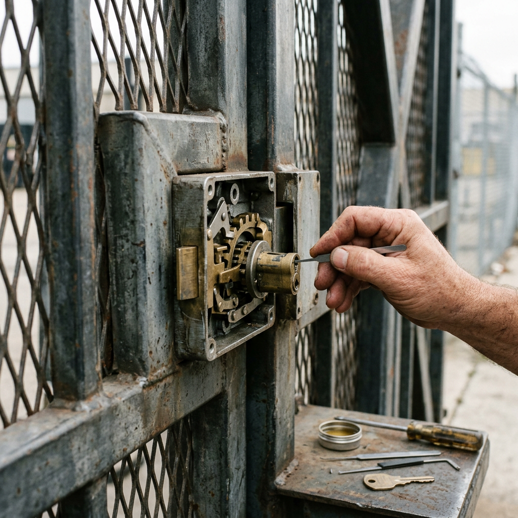 Illustration for commercial gate repair