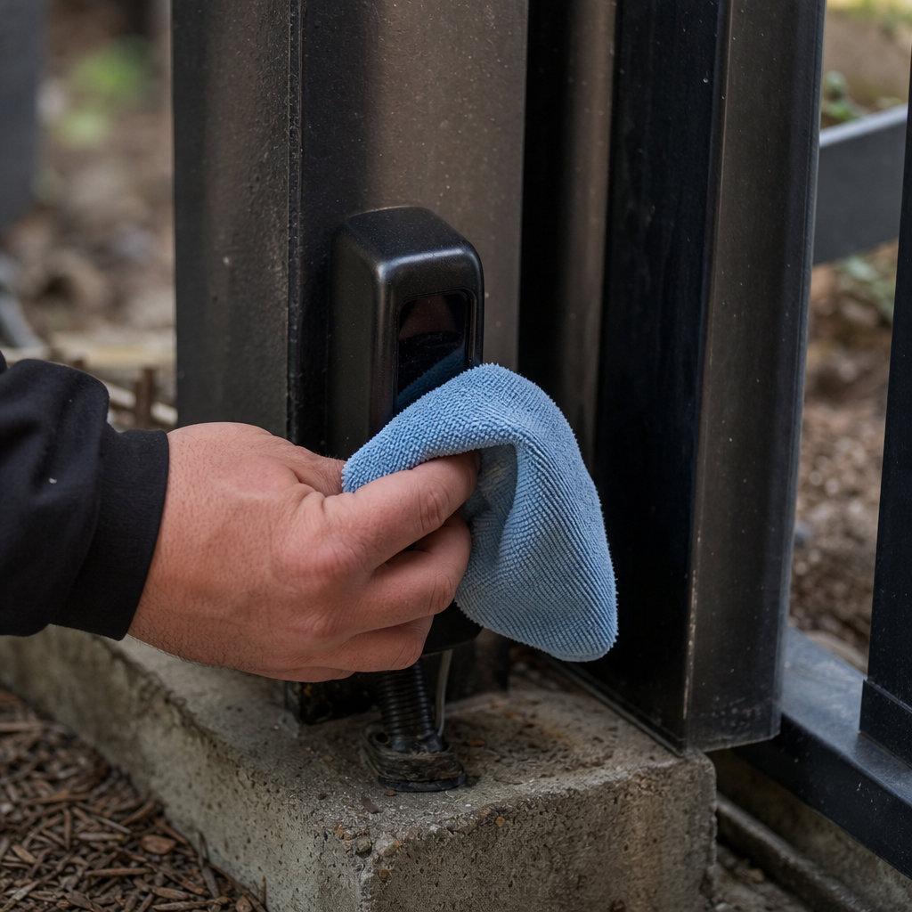 Illustration for residential gate maintenance