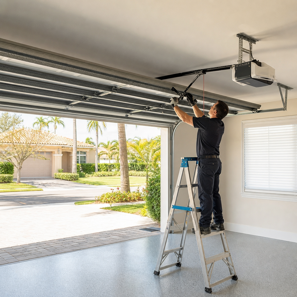Illustration for garage door repair in Hallandale Beach