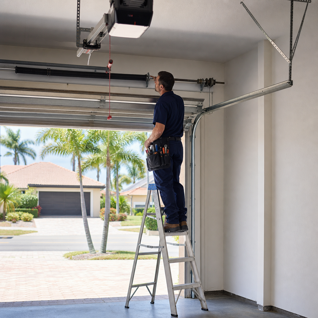 Illustration for garage door repair in Doral