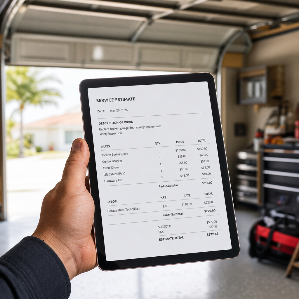 Illustration for garage door repair in Lake Lucerne