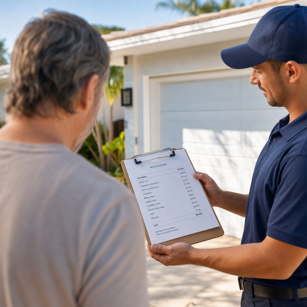 Illustration for garage door repair in Westchester