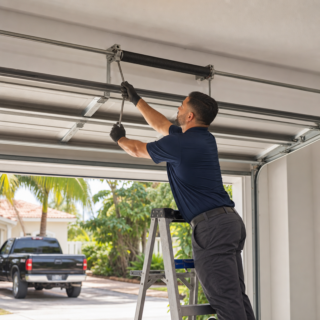 Illustration for garage door repair in North Miami Beach
