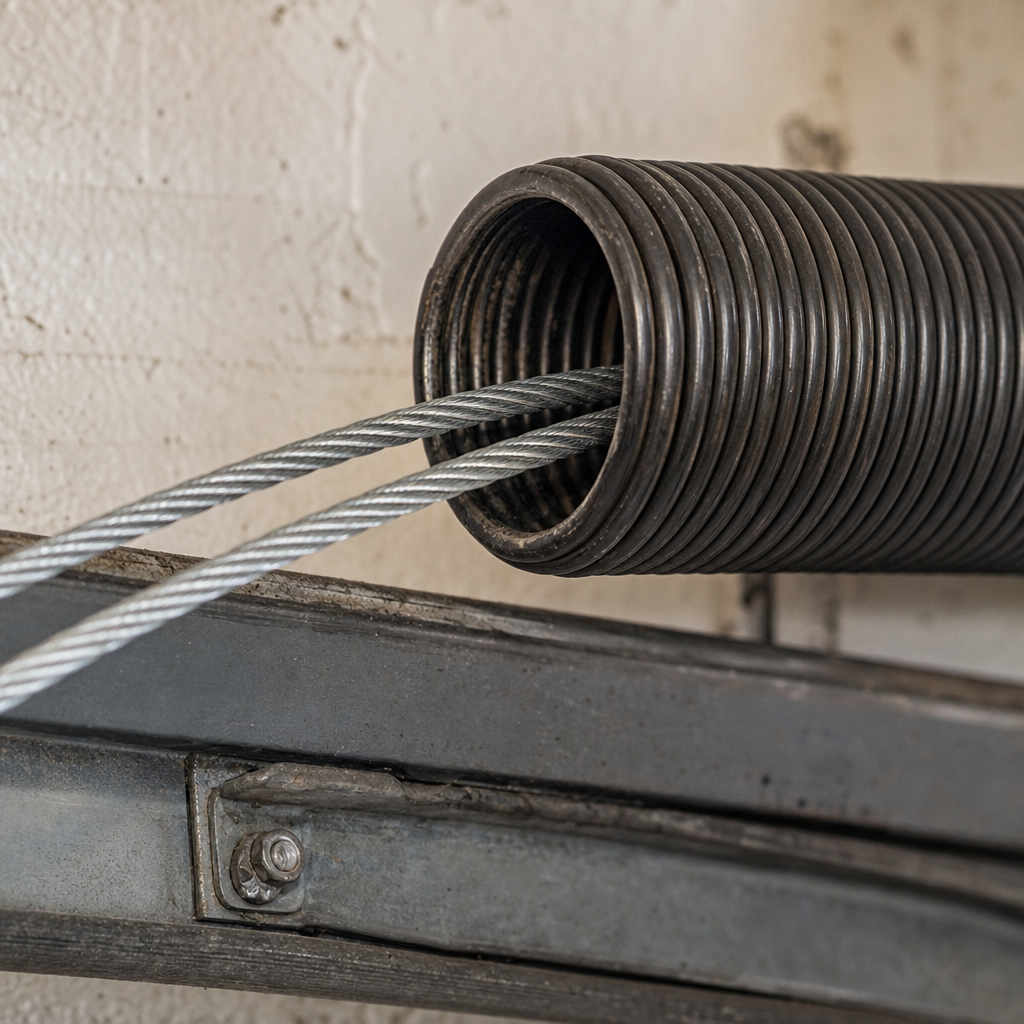 Illustration for garage door spring replacement