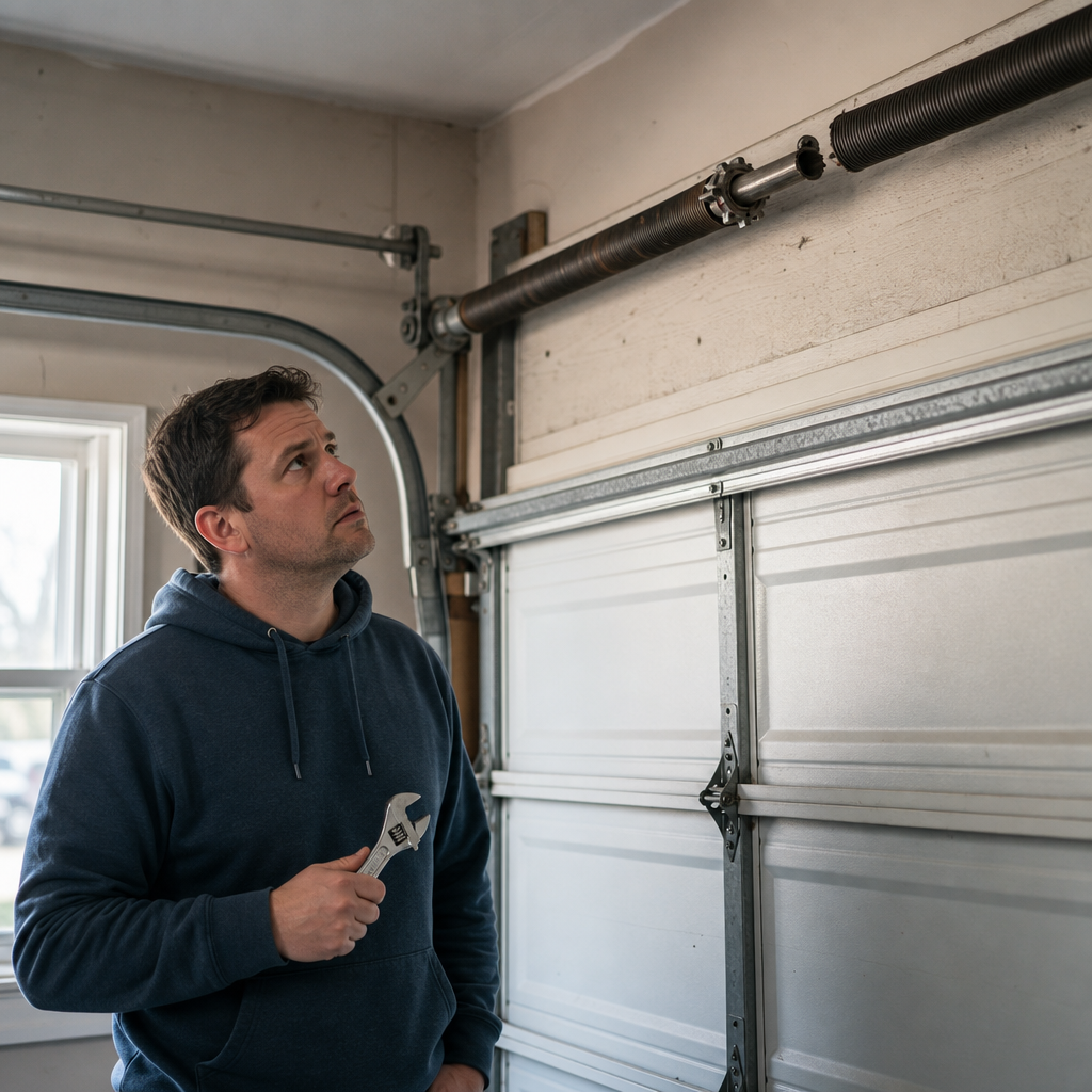 Illustration for garage door torsion spring replacement cost