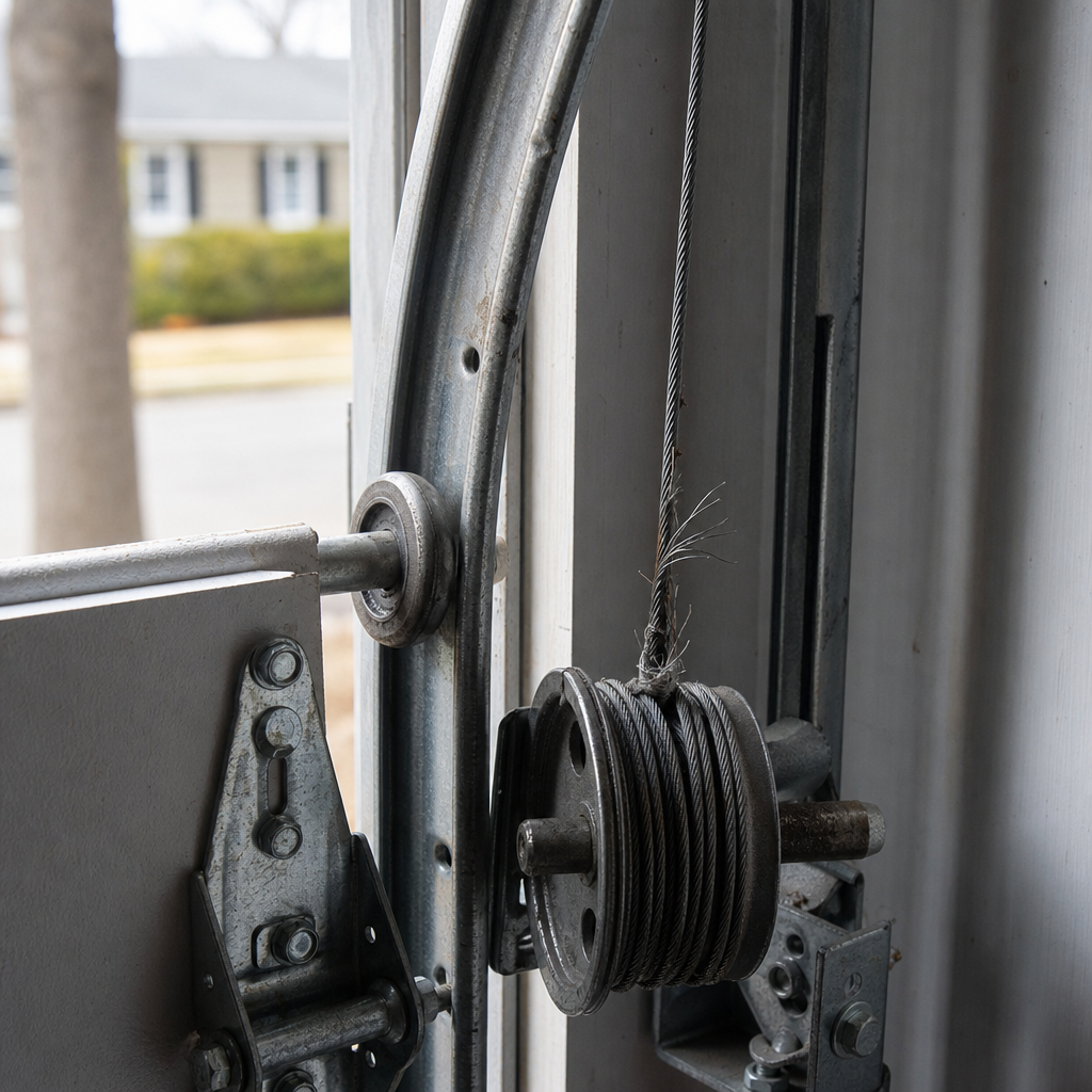 Illustration for broken garage door spring repair cost
