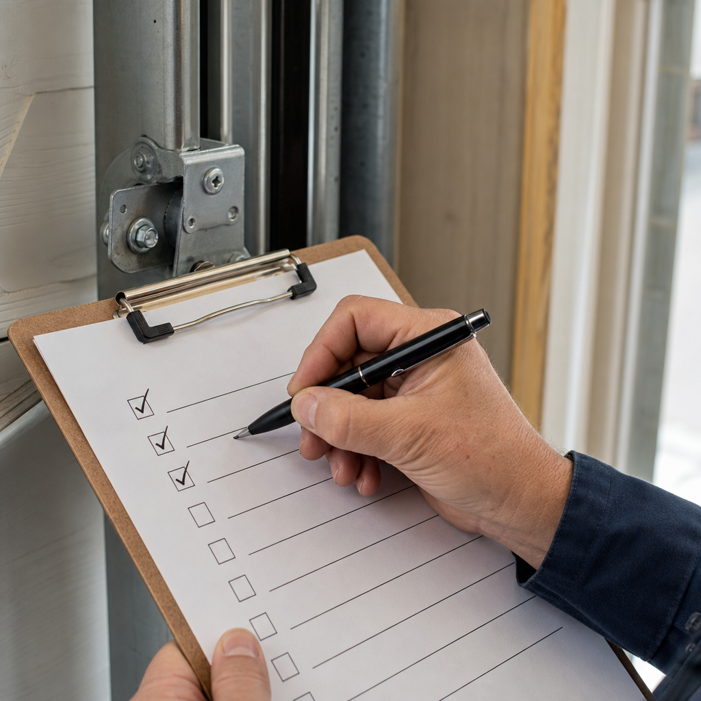 Illustration for garage door inspection CT