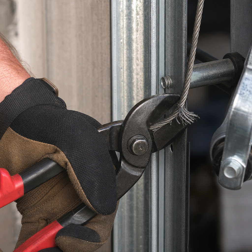 Illustration for emergency garage door repair