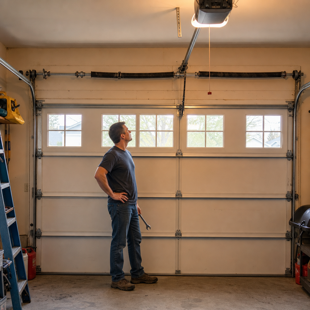 Illustration for bluepeak garage door spring repair