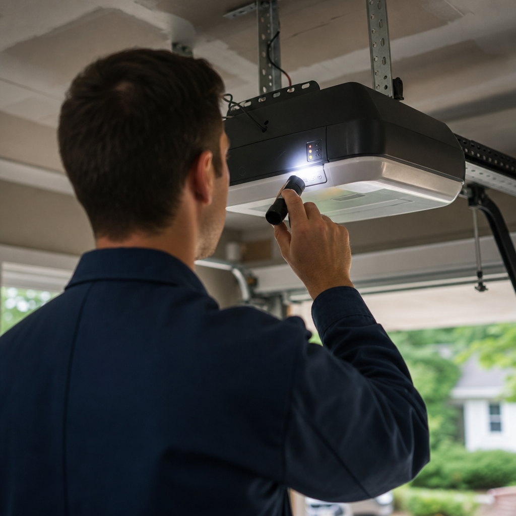 Illustration for garage door opener troubleshooting