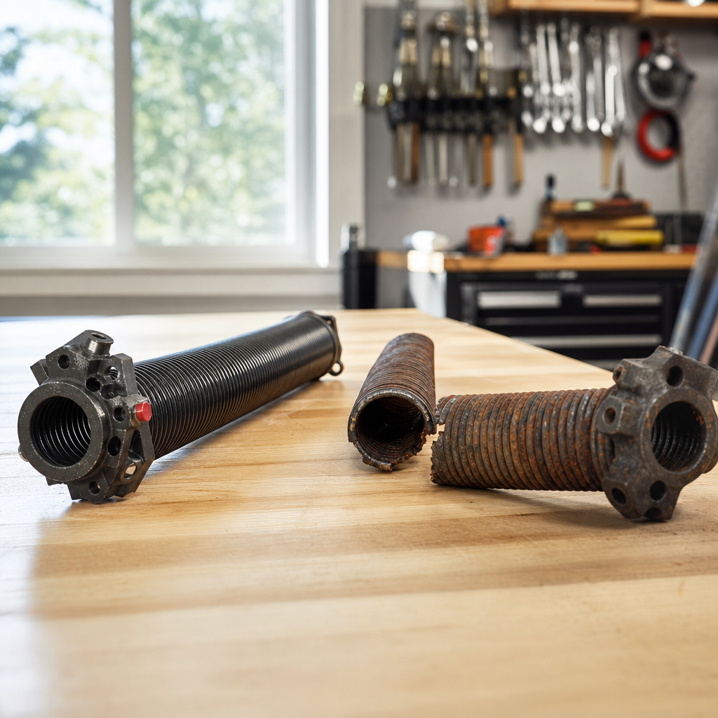 Illustration for broken garage door spring cost