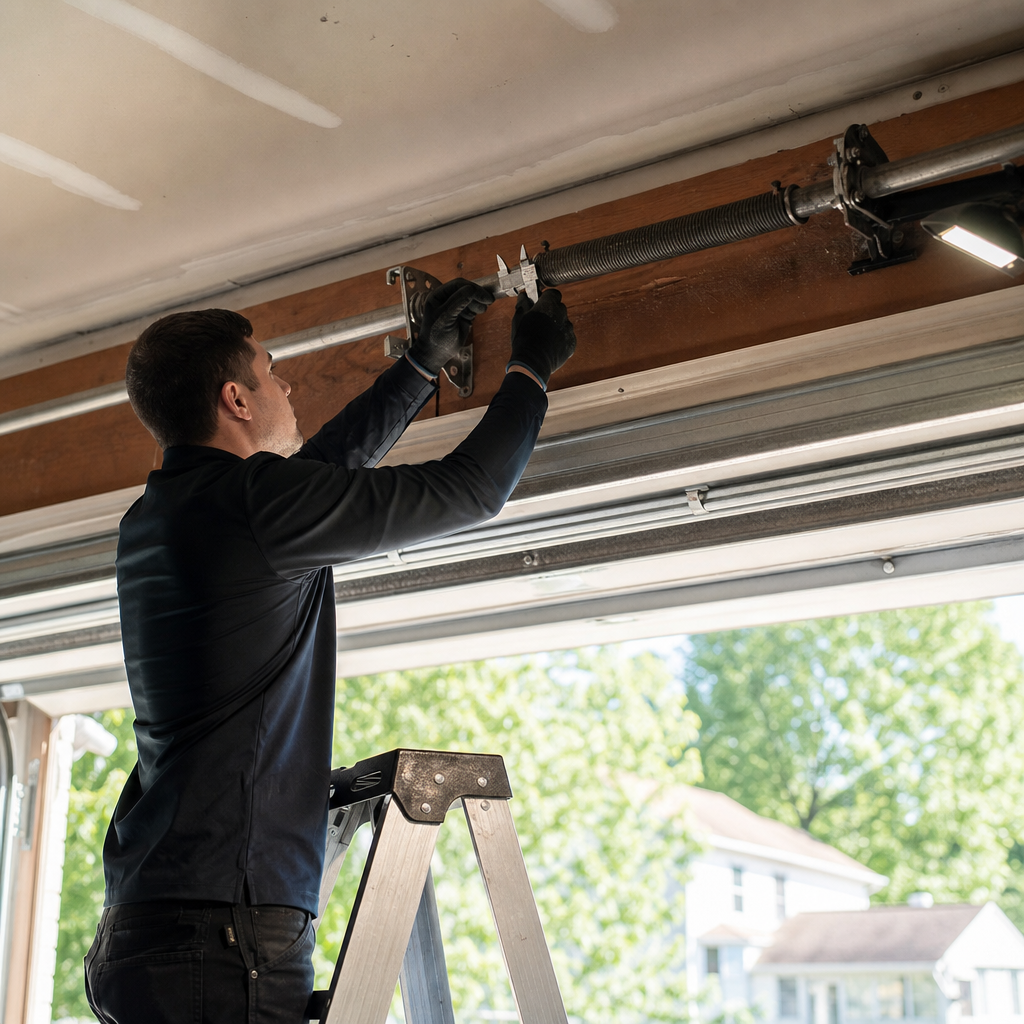 Illustration for cost to replace garage door spring