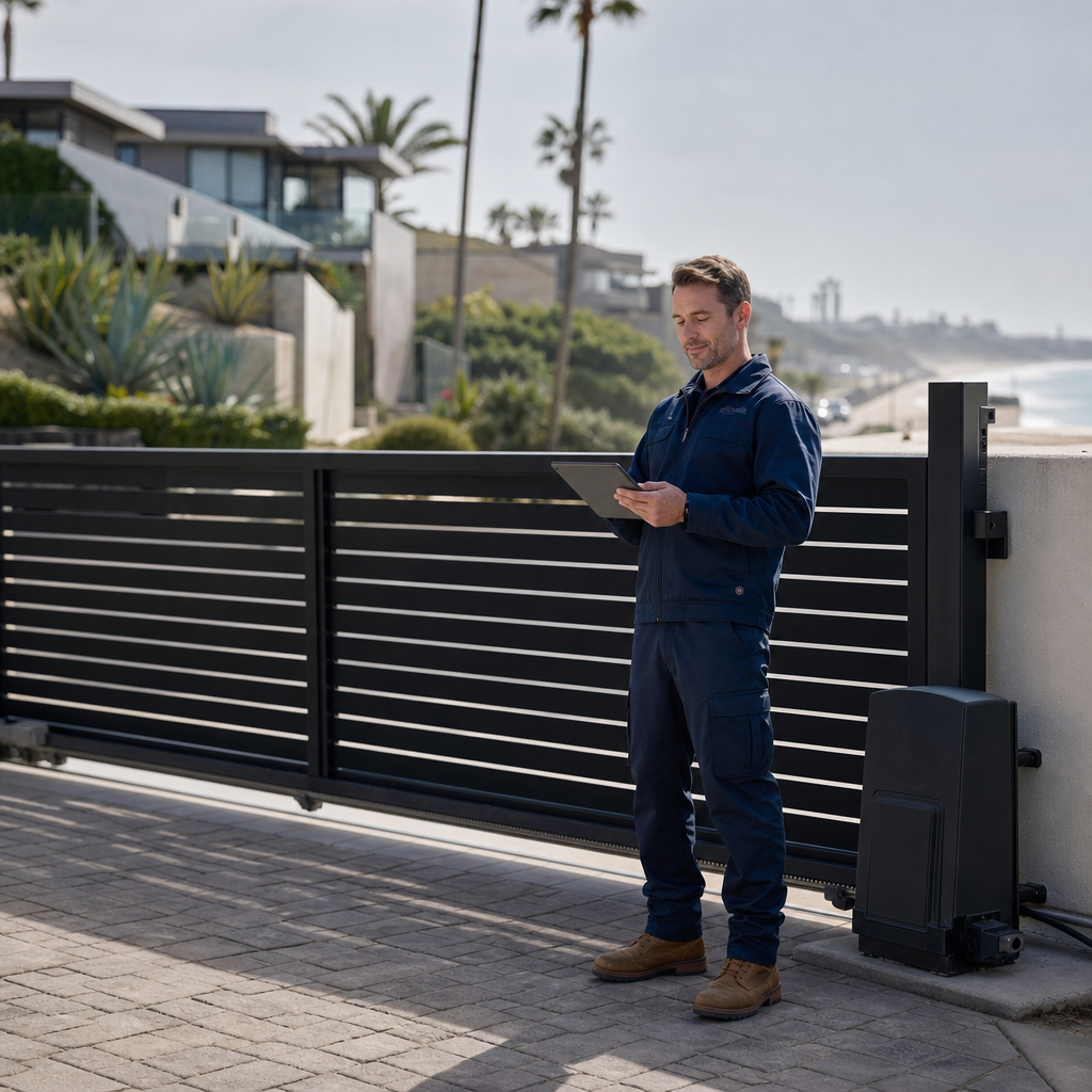 Illustration for automatic gate repair in Playa del Rey