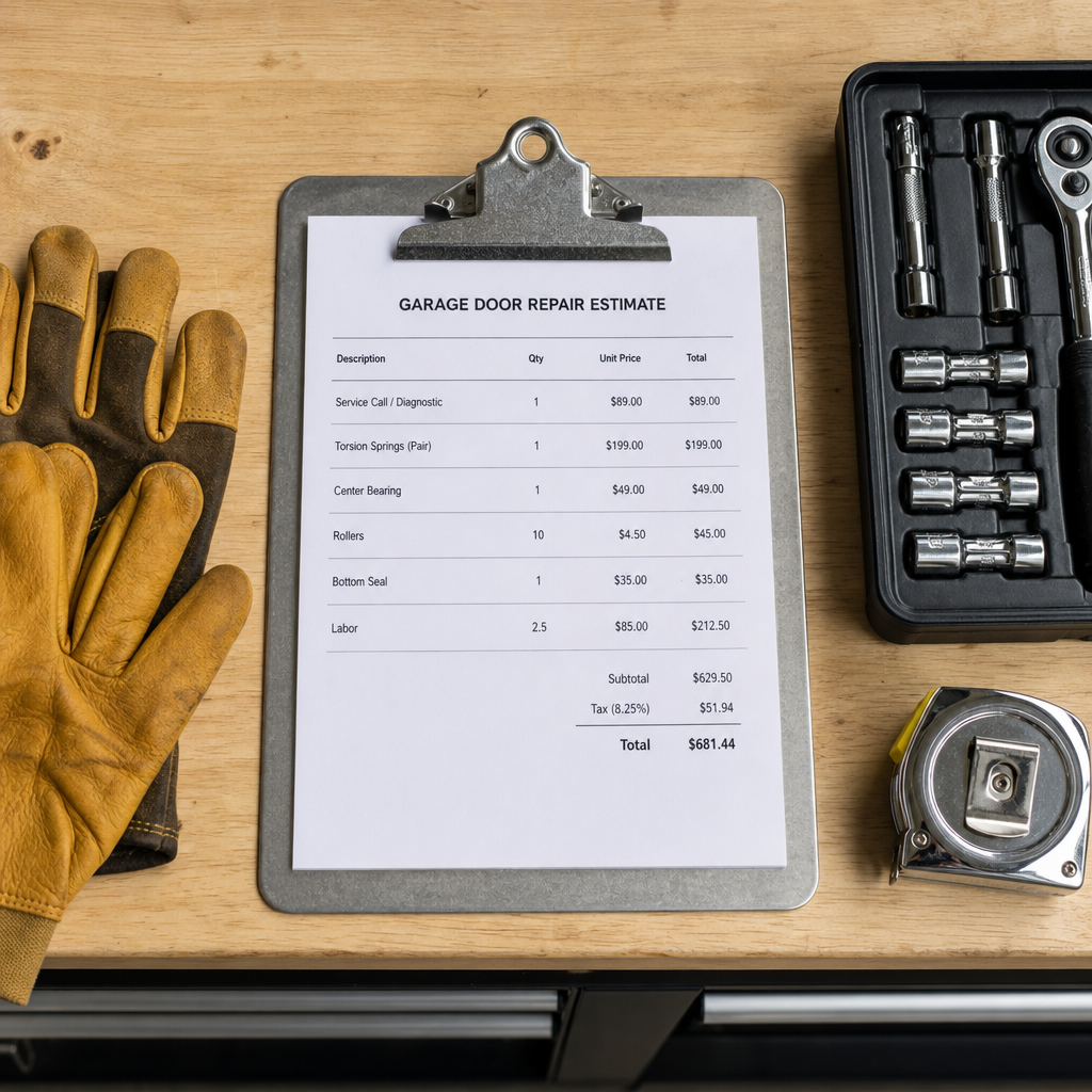 Illustration for emergency garage door repair in Germantown