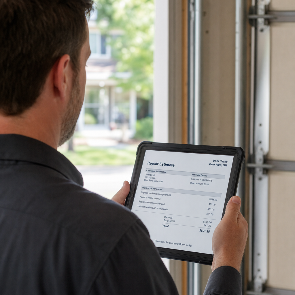 Illustration for emergency garage door repair in Deer Park
