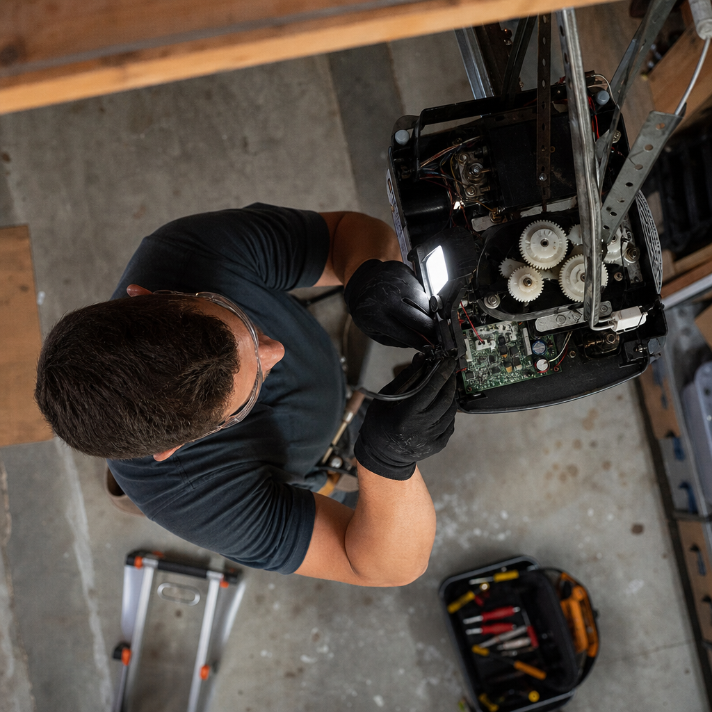 Illustration for garage door repair in Delhi Hills