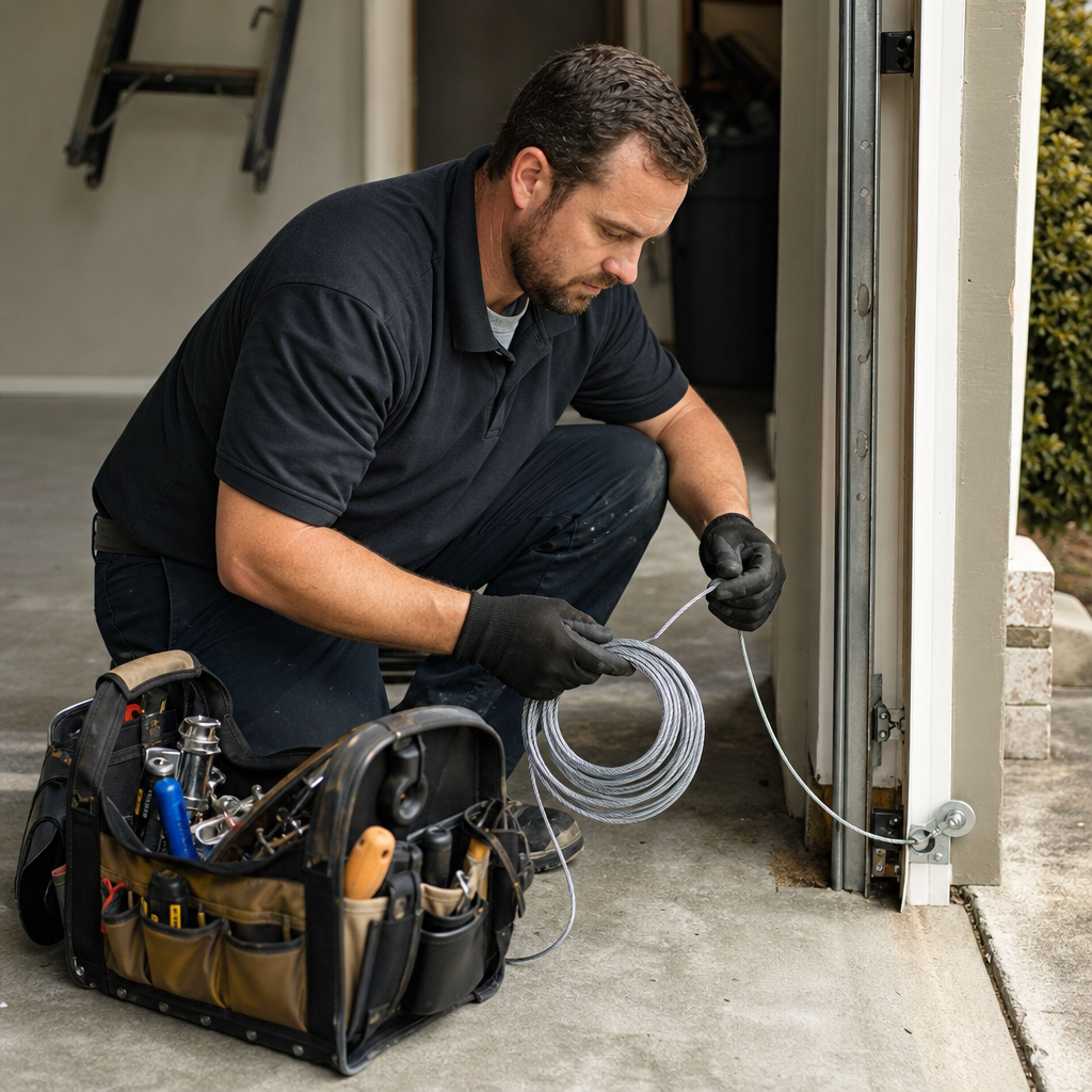 Illustration for garage door cable repair in Dayton