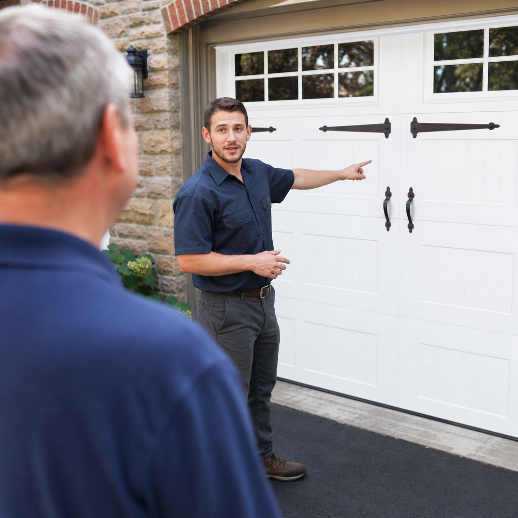 Illustration for garage door repair in Dayton