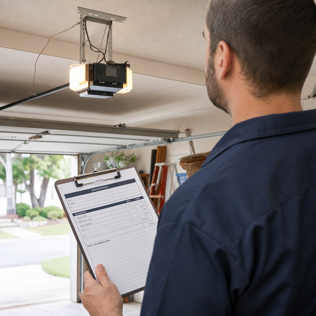Illustration for emergency garage door repair in Elsmere
