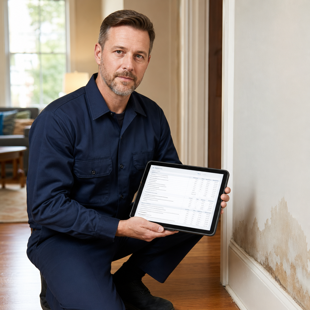 Illustration for water damage restoration in Elmhurst
