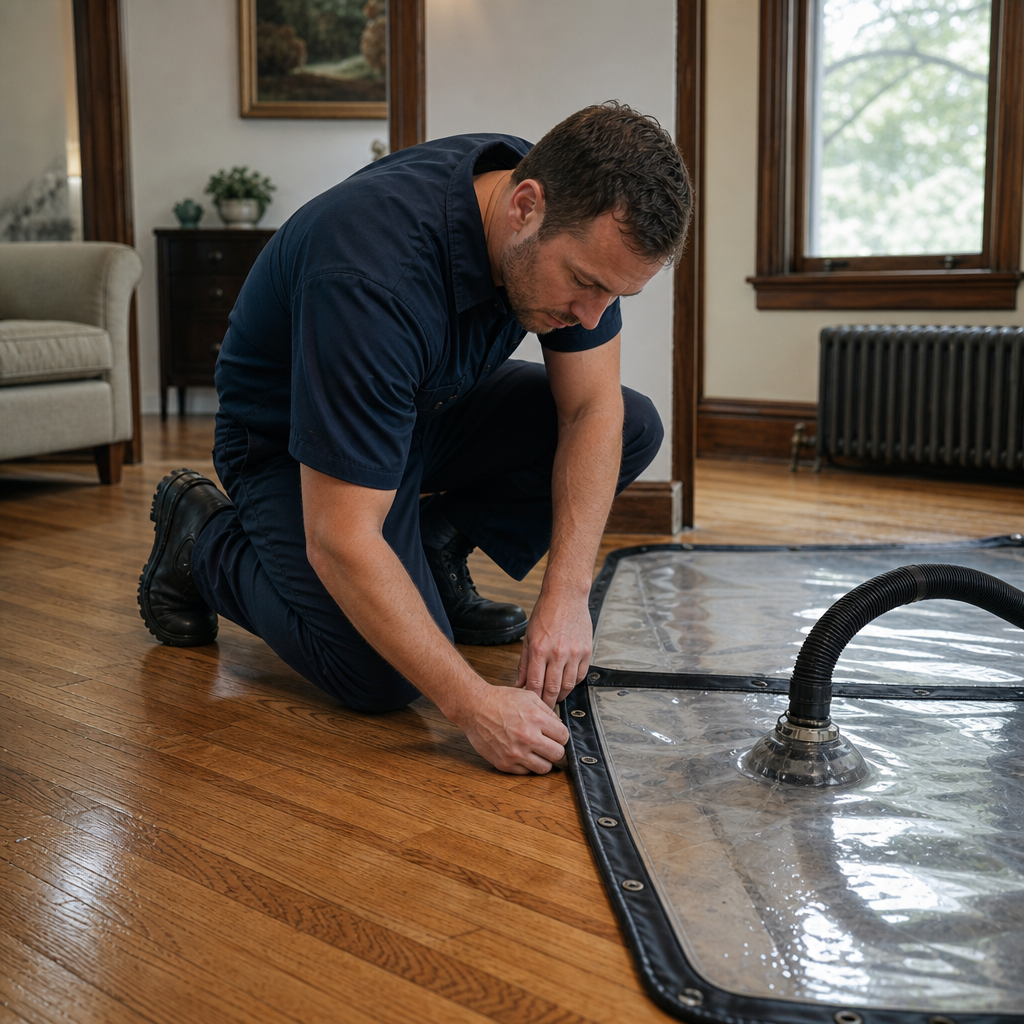 Illustration for emergency water damage restoration in Elmhurst