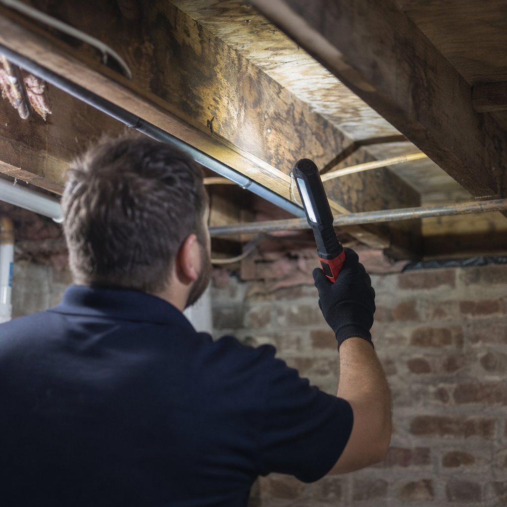 Illustration for water damage restoration in Woodhaven