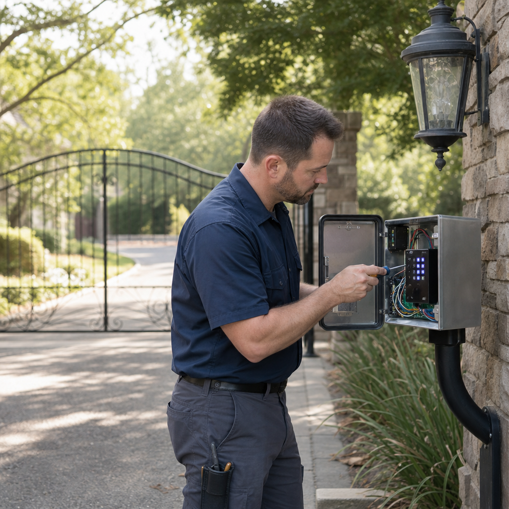 Illustration for gate intercom repair in Carmichael