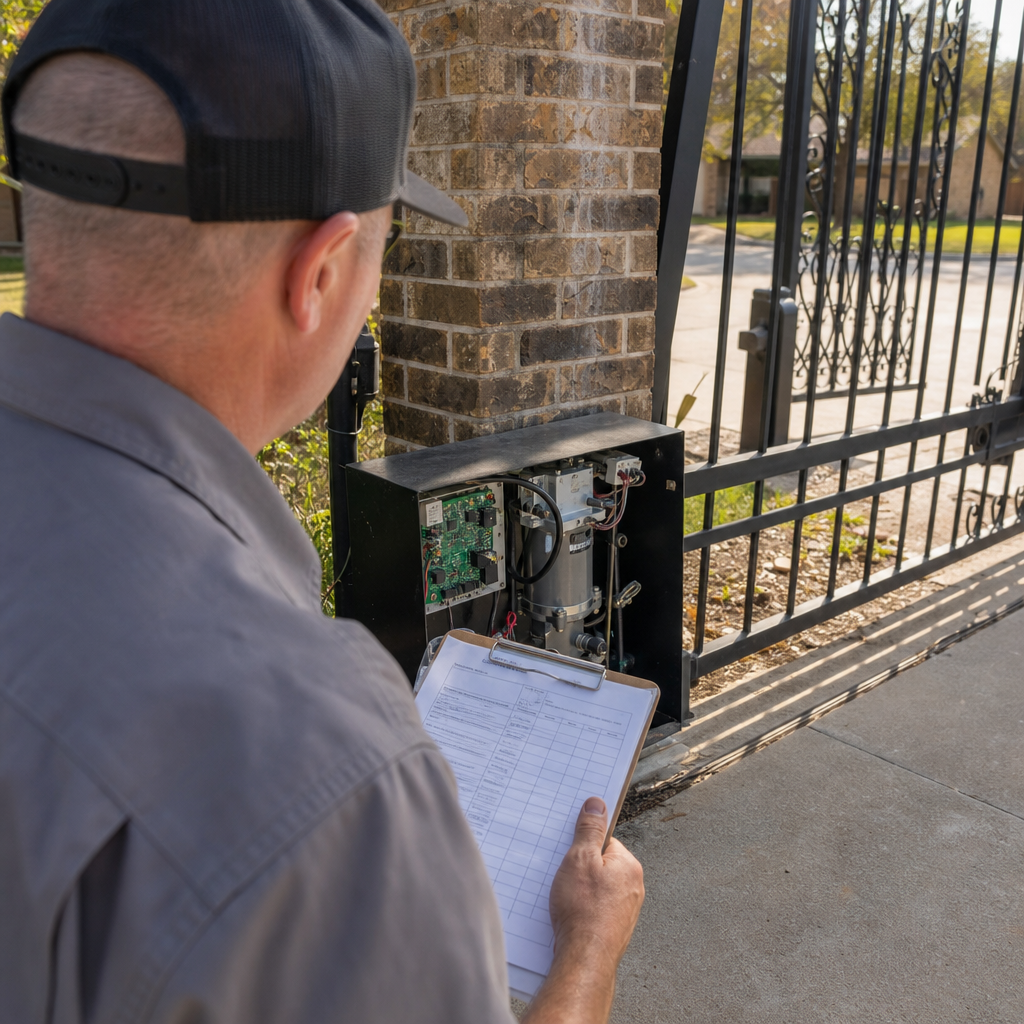 Illustration for automatic gate repair in Keller
