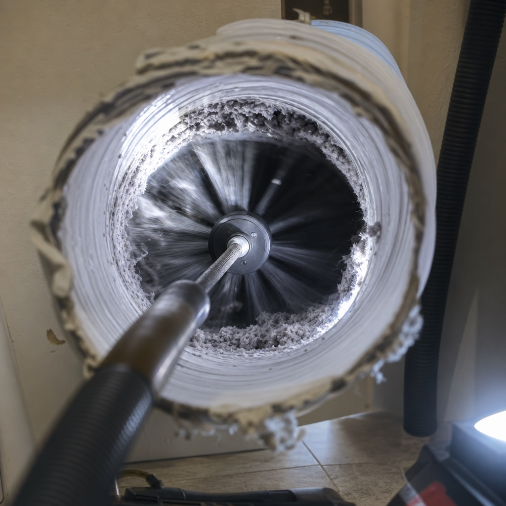 Illustration for dryer vent cleaning service near me