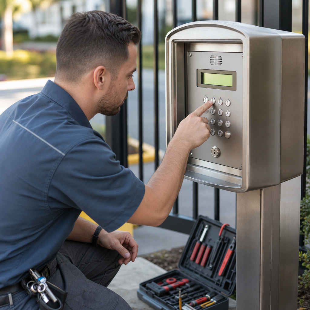Illustration for commercial gate access systems