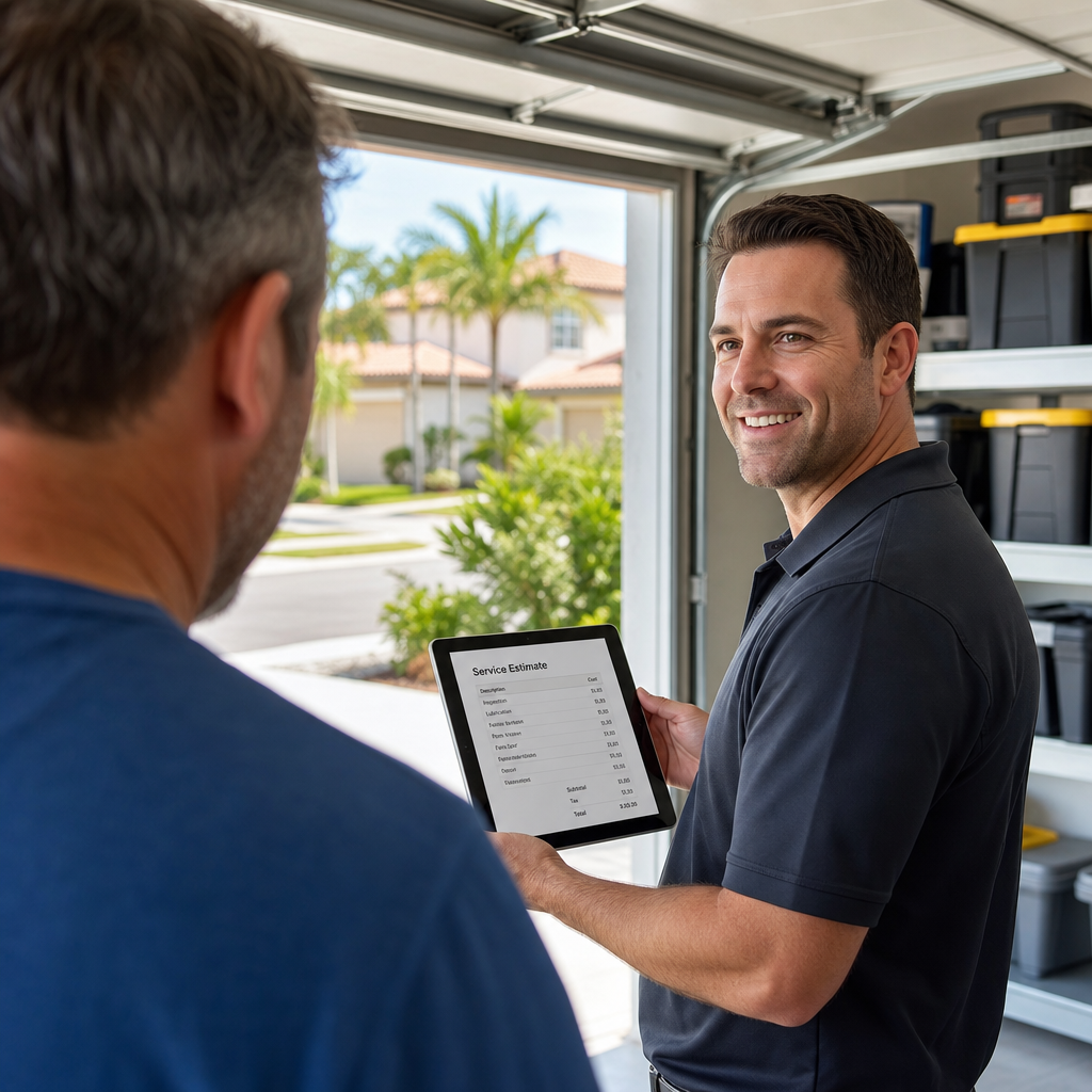 Illustration for garage door repair in Bay Harbor Islands